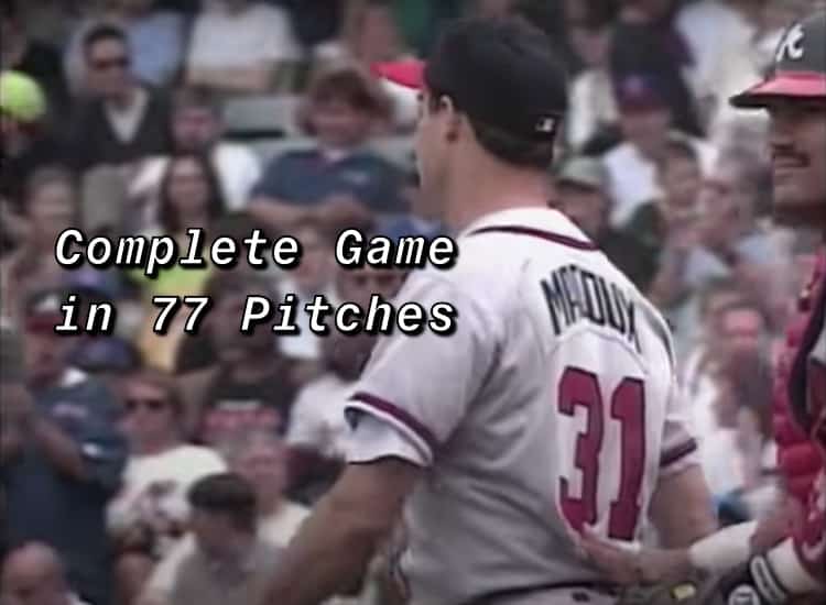 This Day in Braves History: Greg Maddux needs 76 pitches in complete game  against Cubs - Battery Power