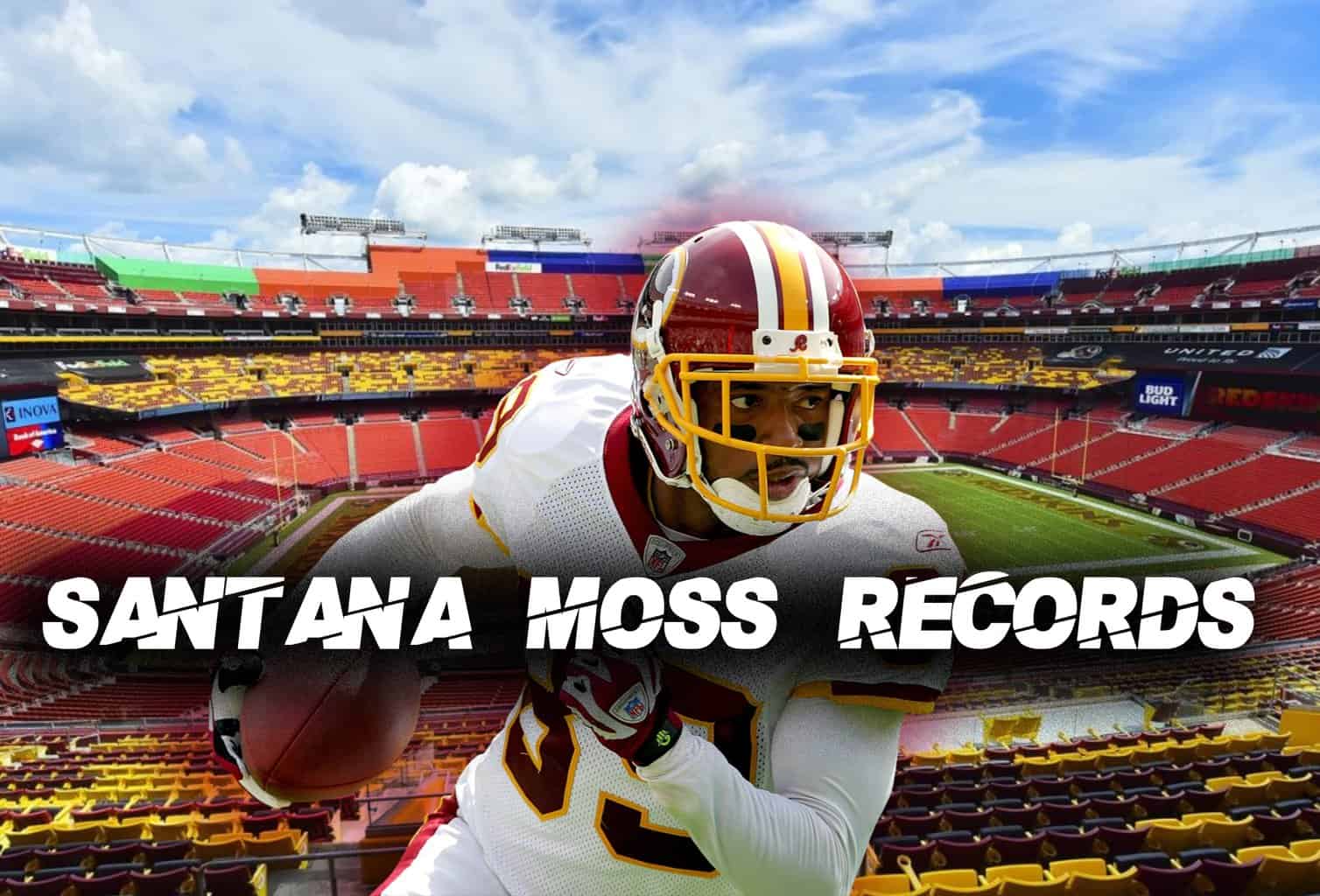 Washington Redskins Santana Moss, with a No. 21 on his jersey