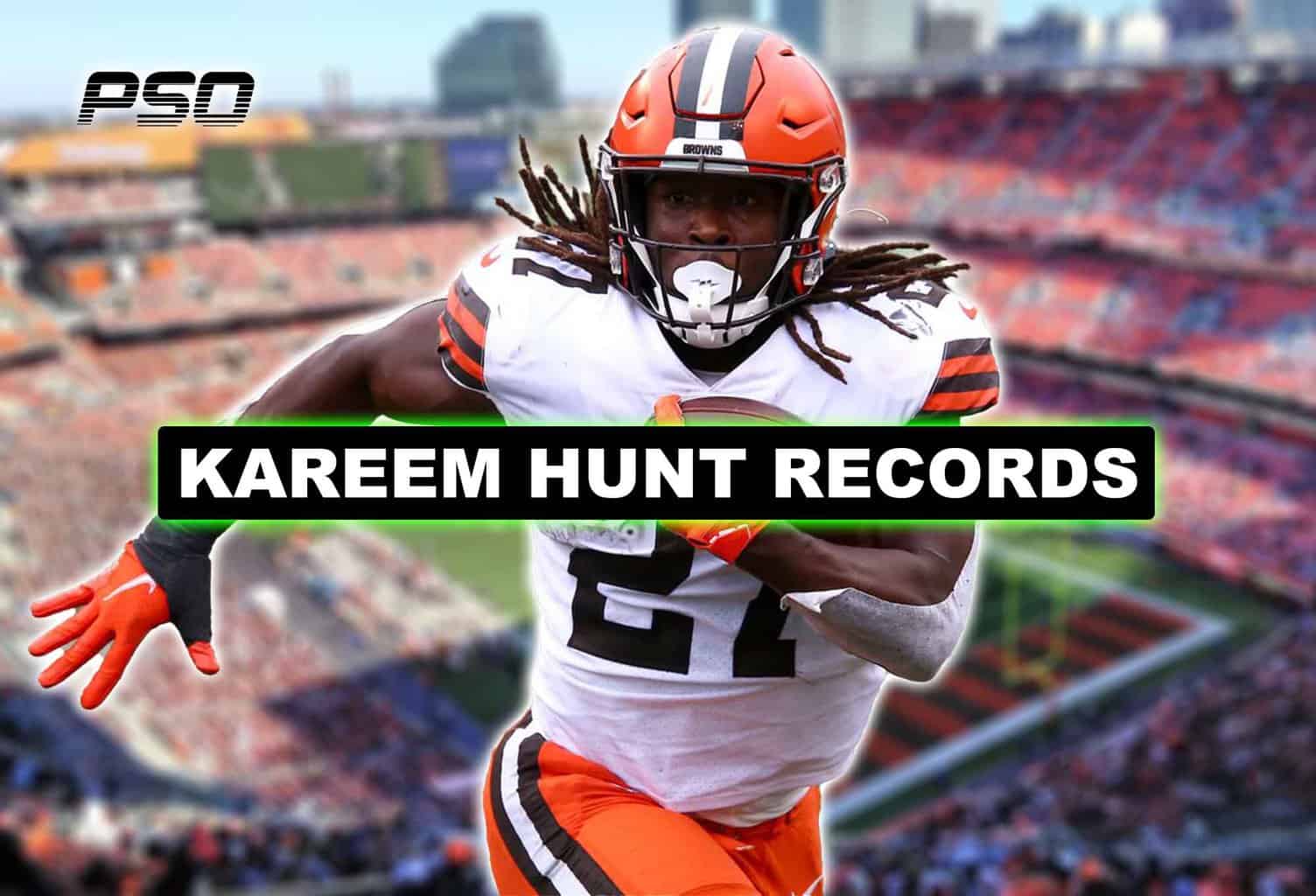 Kareem Hunt Signed Cleveland Browns Color Rush Jersey